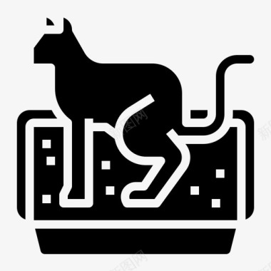 猫沙盒动物垃圾箱图标
