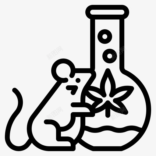 大麻实验室圈老鼠svg_新图网 https://ixintu.com 大麻 实验室 老鼠 测试 试管 麻线