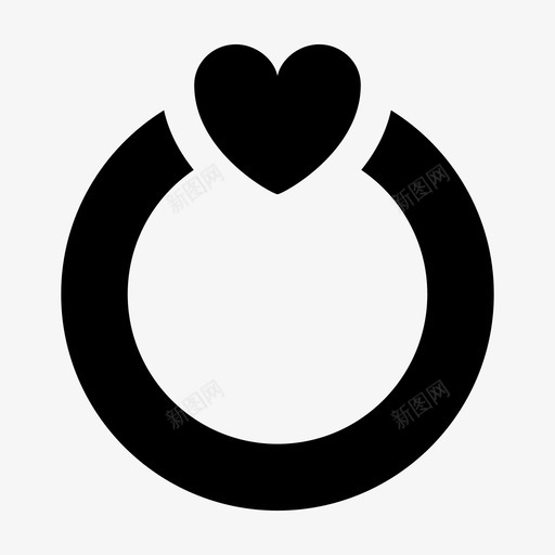 戒指爱心svg_新图网 https://ixintu.com 戒指 爱心 订婚 婚礼 女人 图标 符号