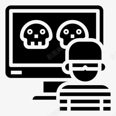 黑客计算机犯罪图标