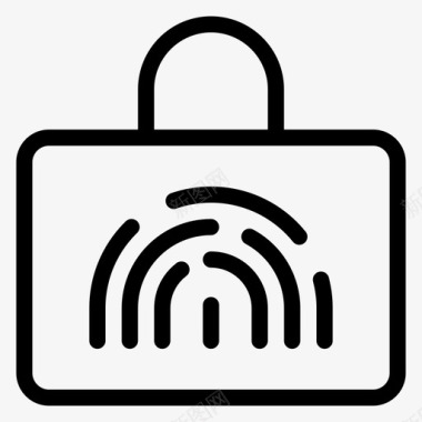 指纹锁密码安全图标