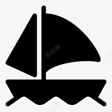 帆船游轮船只图标