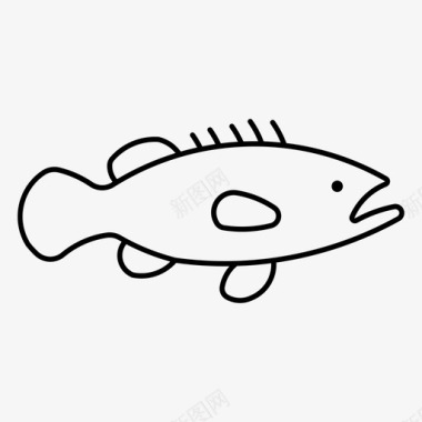 石斑鱼动物鱼图标