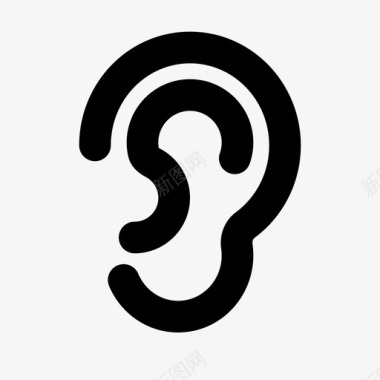 耳朵聋听图标