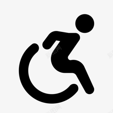 无障碍残疾人病人椅图标