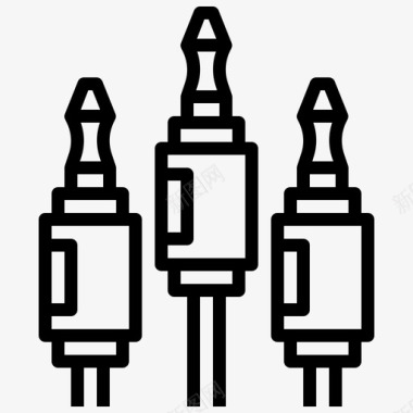 插孔连接器连接电子图标