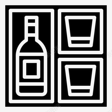 酒盒酒酒瓶图标