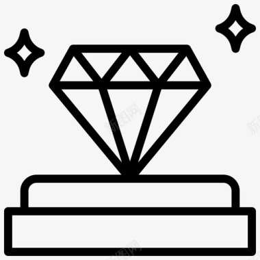 钻石徽章珠宝图标