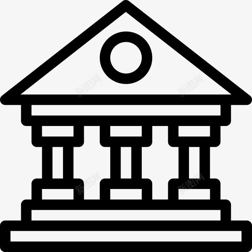 银行建筑希腊语svg_新图网 https://ixintu.com 银行 建筑 希腊语 房子 货币 商业 部分