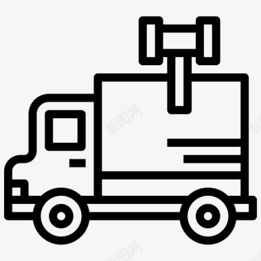 送货车货运车运输图标