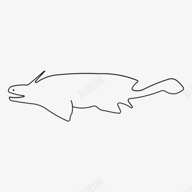 北棘鲨海洋鲨鱼图标