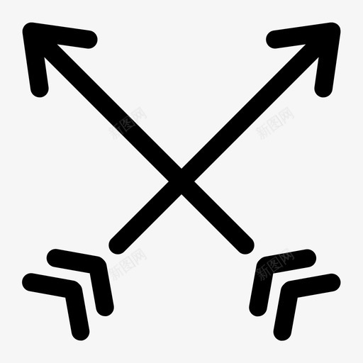 弓箭头标志svg_新图网 https://ixintu.com 标志 弓箭 箭头 复古