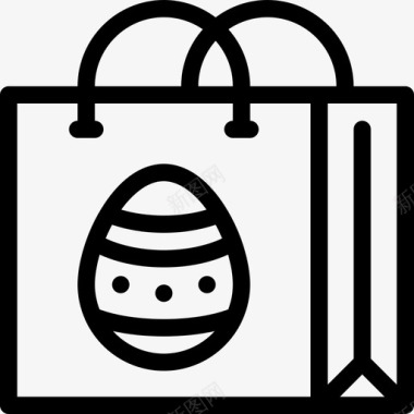 复活节彩蛋袋采购销售图标