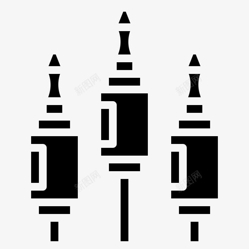 插孔连接器连接电子svg_新图网 https://ixintu.com 插孔 连接器 连接 电子技术 电视 符号