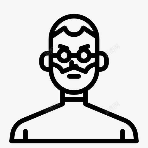 程序员设计师图形svg_新图网 https://ixintu.com 程序员 设计师 图形 人老 头像 轮廓