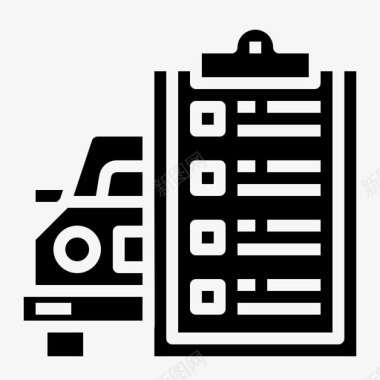 检查表汽车机器图标