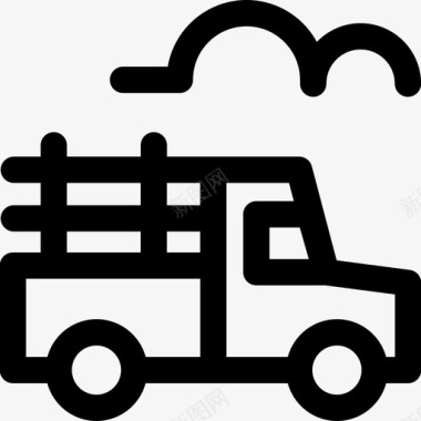 农用卡车送货运输图标