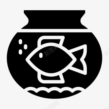 鱼缸水族馆金鱼图标