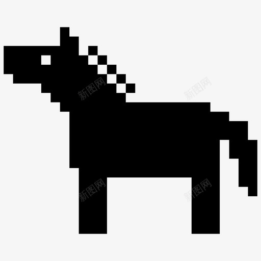 马动物像素svg_新图网 https://ixintu.com 像素 马动物 动物 小马