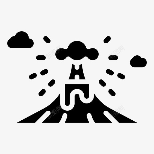 火山喷发景观svg_新图网 https://ixintu.com 火山 喷发 景观 自然风景 自然灾害