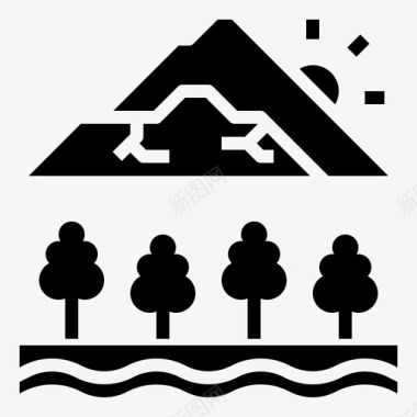 自然海拔森林图标