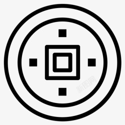 中国文化标志钱币古代中国高清图片