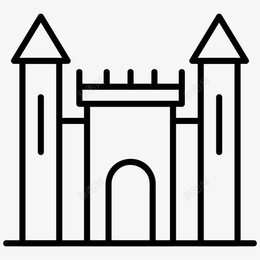 城堡建筑万圣节svg_新图网 https://ixintu.com 万圣节 建筑 城堡 第一 一卷