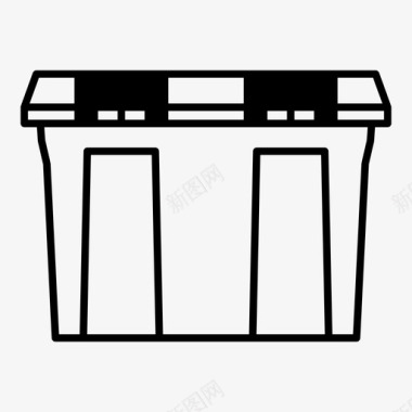 储物箱容器组织者图标