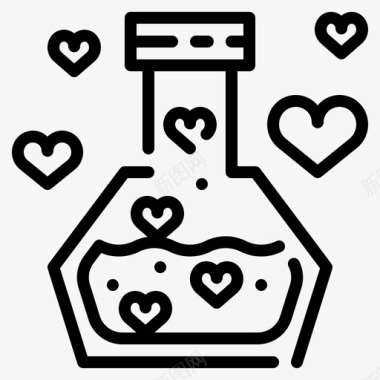 爱情药剂化学烧瓶图标