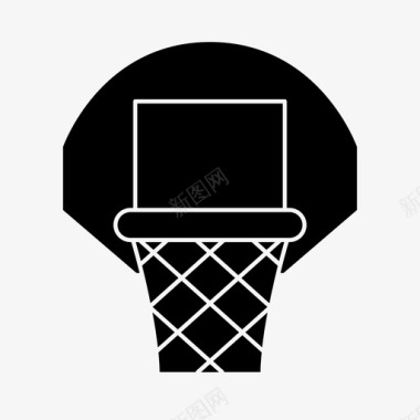 篮球圈篮板篮球篮图标