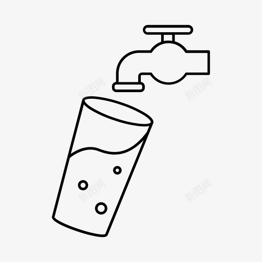 水饮料水龙头svg_新图网 https://ixintu.com 饮料 水龙头 玻璃 食品