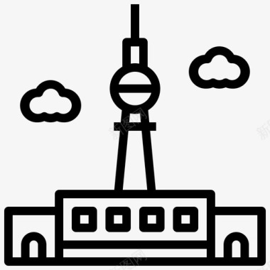 柏林电视塔建筑德国图标