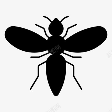 非洲蜜蜂飞行蜂蜜图标