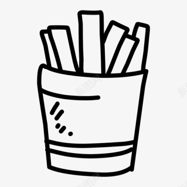 薯条食品炸土豆图标