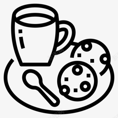 咖啡休息饼干饮料图标