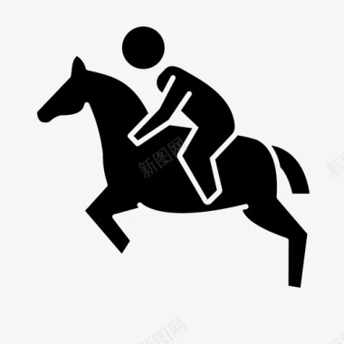 驰骋骑马运动图标