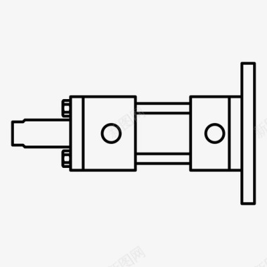 气缸力液压图标