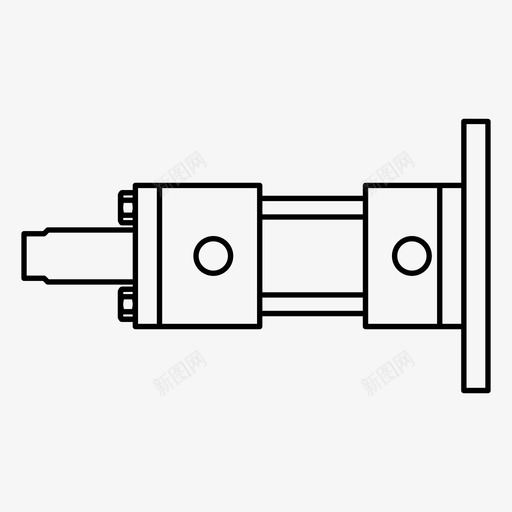 气缸力液压svg_新图网 https://ixintu.com 液压 气缸 压力 工业
