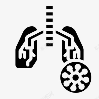 肺炎解剖学呼吸图标