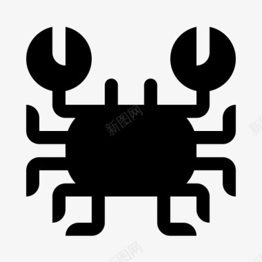 螃蟹爪子甲壳类动物图标