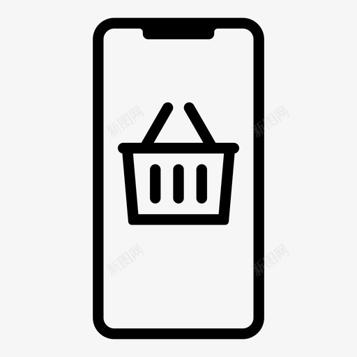 购物篮应用程序购物车svg_新图网 https://ixintu.com 购物篮 应用程序 购物车 手机 在线购物