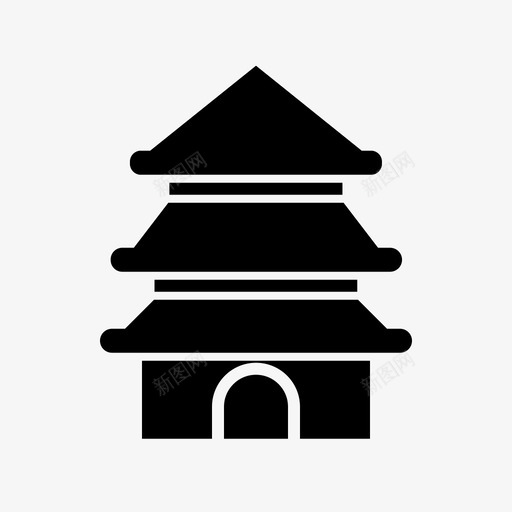 中国庙宇亚洲人庆典svg_新图网 https://ixintu.com 中国 庙宇 中国文化 亚洲人 庆典 雕文 图标