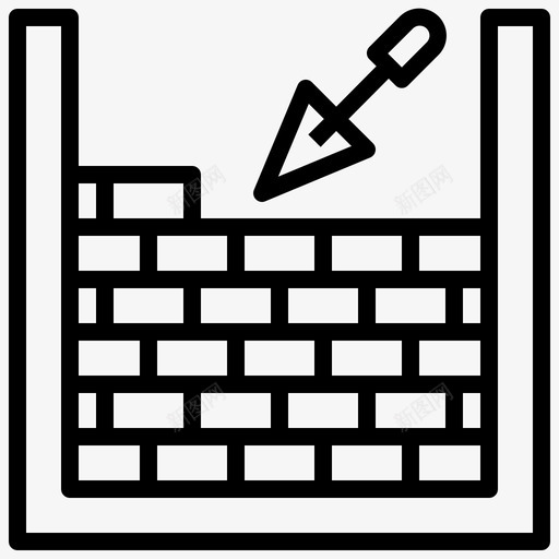 砌砖砌块工作svg_新图网 https://ixintu.com 砌砖 砌块 工作 墙壁 劳动节