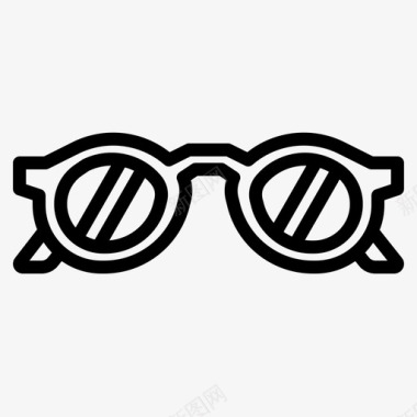 太阳镜眼镜夏季的轮廓风格图标