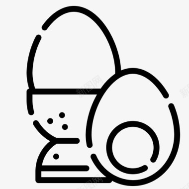 水煮蛋饮食食品图标