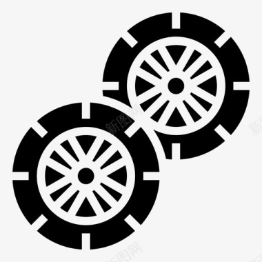 汽车轮子驱动器司机图标