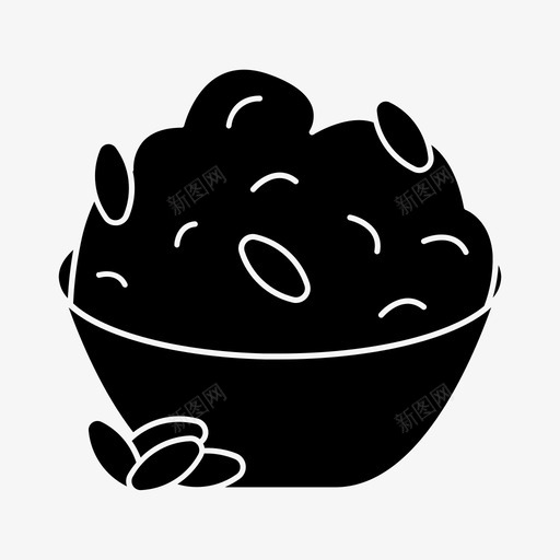 米饭碗烹饪svg_新图网 https://ixintu.com 米饭 饭碗 烹饪 吃食 食物 混合物