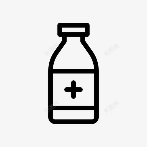 糖浆瓶子药品svg_新图网 https://ixintu.com 药品 糖浆 瓶子 健康 医疗 药房 大纲