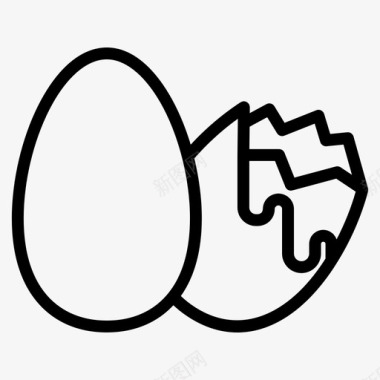 鸡蛋烹饪裂纹图标