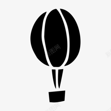 热气球飞行假日图标